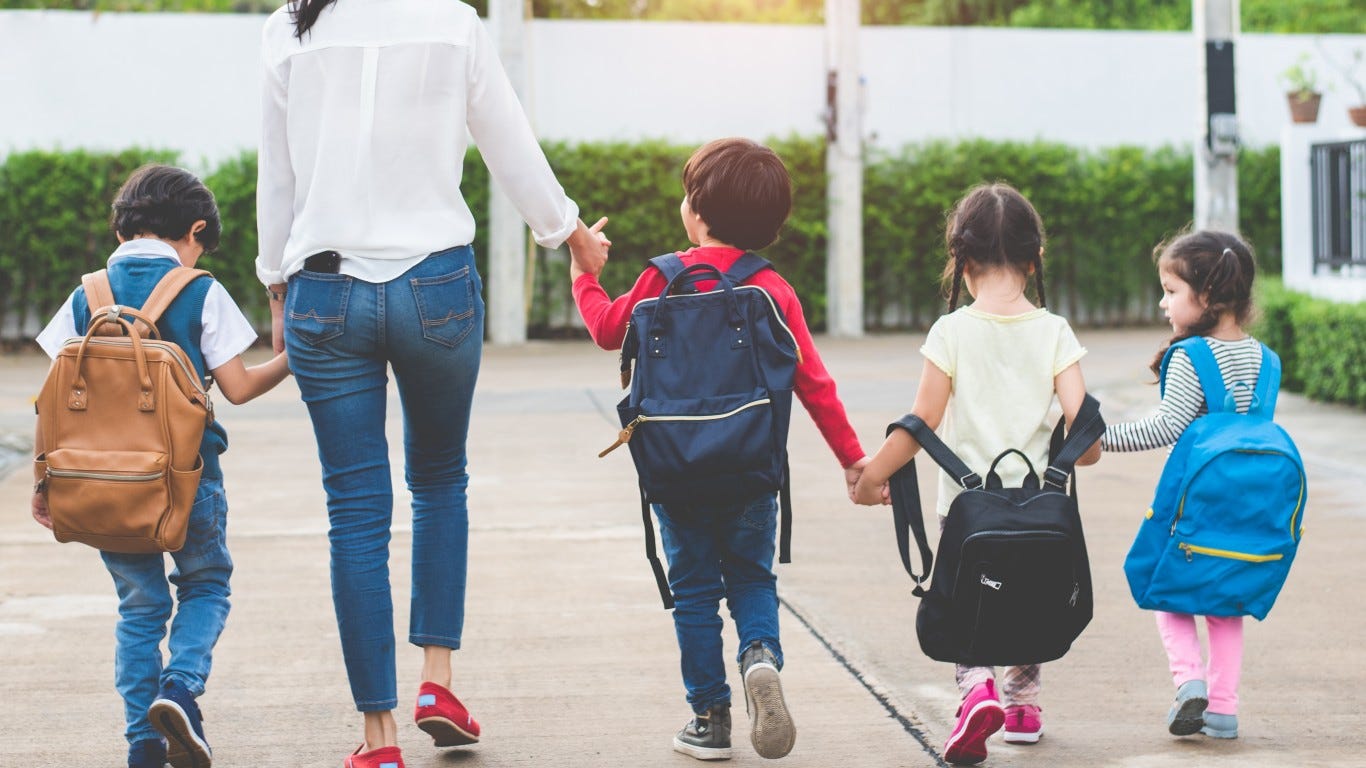 During the COVID-19 pandemic, many parents with children under the age of 18 left the workforce.