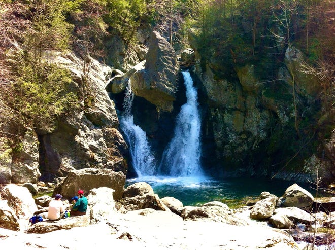 Bash Bish Falls in Mount Washington, Massachusetts.