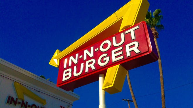 In-N-Out burger sign.