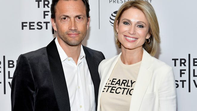 Amy Robach and Andrew Shue, best known for playing heartthrob Billy on the TV series "Melrose Place."