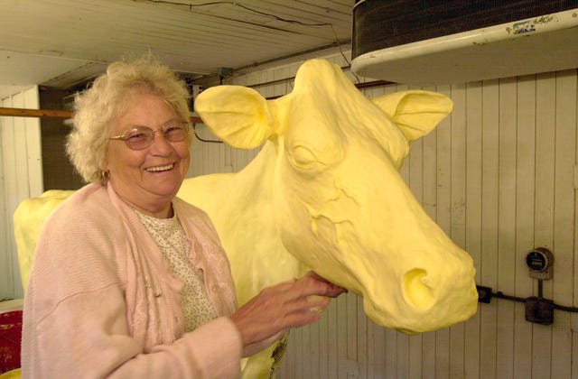 Iowa State Fair Photos Of The Iconic Butter Cow To create the sculpture, pratt used about 500 pounds of butter to. iowa state fair photos of the iconic