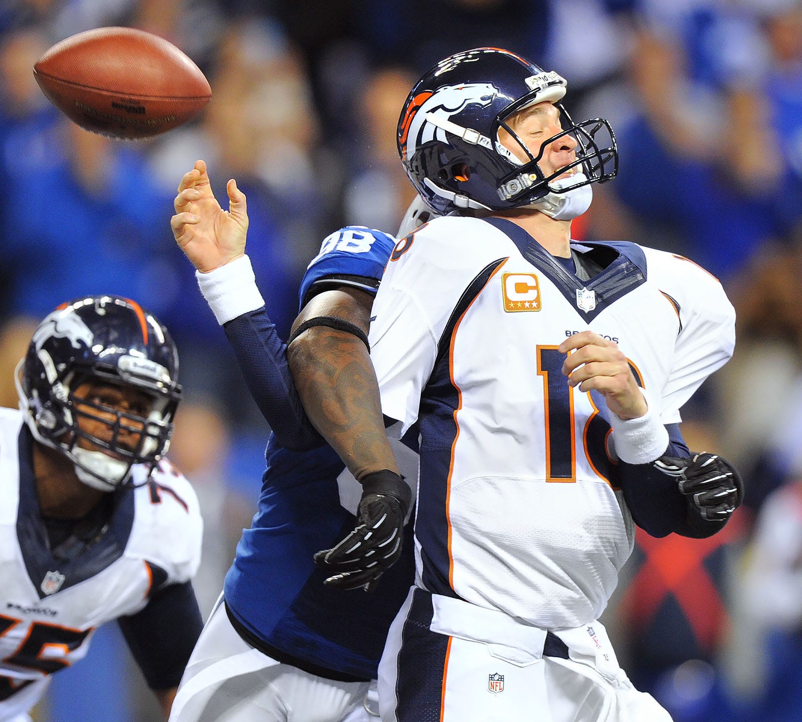 peyton manning half colts and half broncos jersey