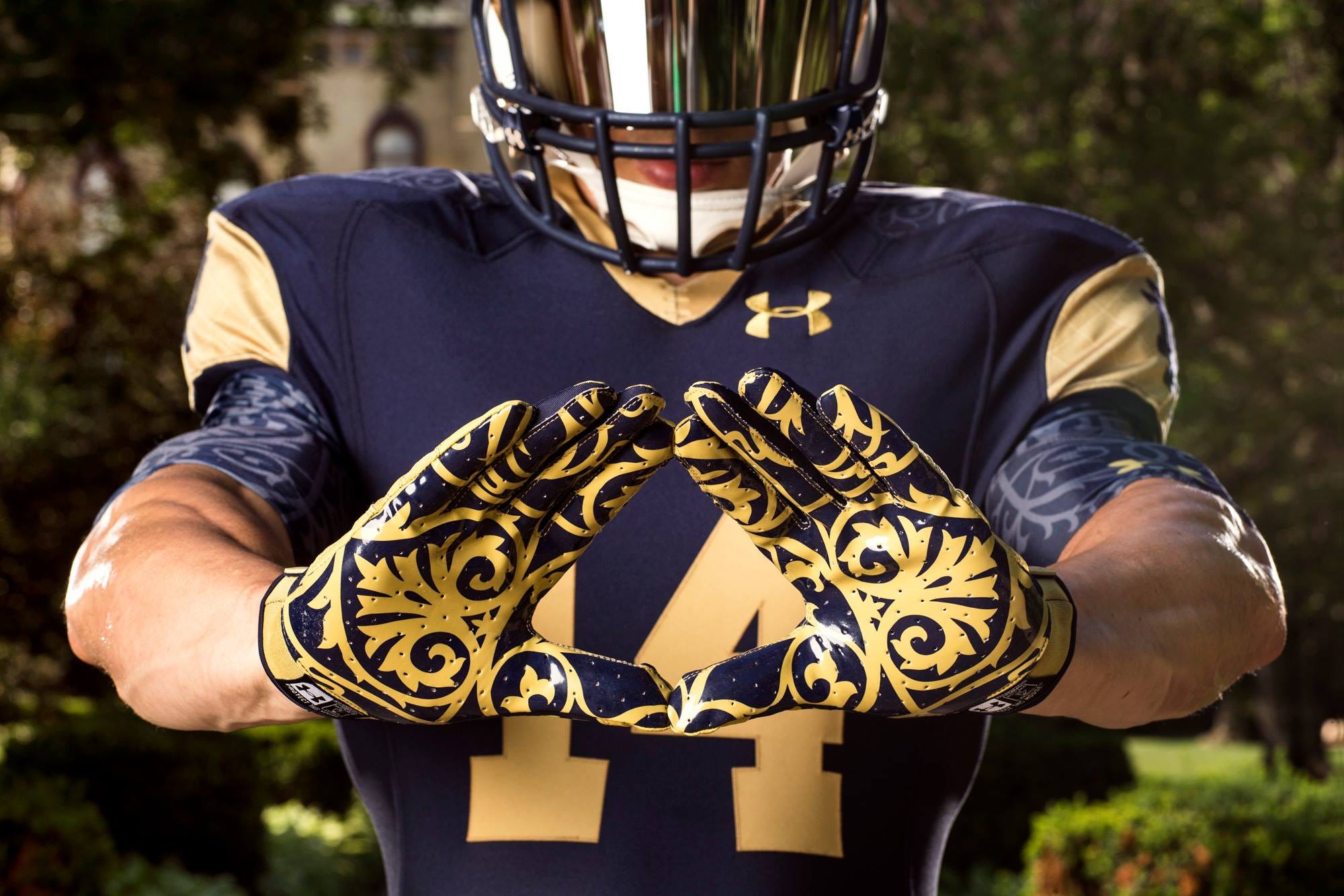 notre dame football gloves for sale