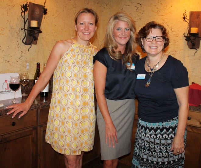 From left: Natalie Powell, Becky Bowman and Elisa Cafferata attend the Junior League of Reno mixer at Napa-Sonoma.