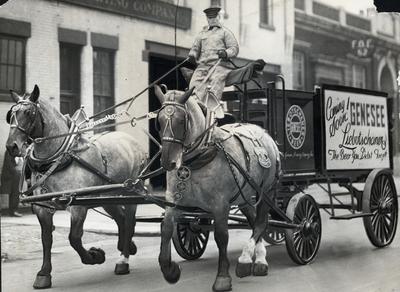 A Genesee Brewing wagon right before the end of Prohibition.