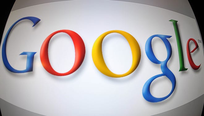 Ascreen image of the Google logo in Washington, D.C.