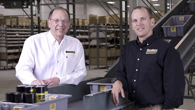 Frank Brownell, chairman of Brownells, Inc., left, is the son of the founder, Bob Brownell. Pete Brownell, 41, is the CEO.