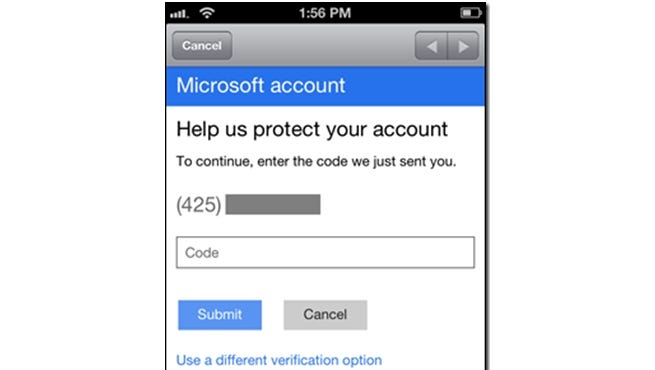 Microsoft deploys two-factor authentication