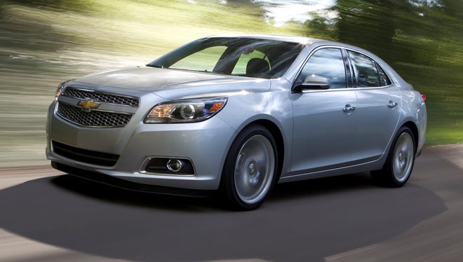 The 2013 Chevrolet Malibu LTZ Turbo model. The redesigned 2013 is already being refreshed for 2014 after launch sales were not as strong as hoped.