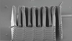 The tiny interlocking combs of specialized ink could power human implants, drones and cameras. Each microbattery is thinner than a human hair.