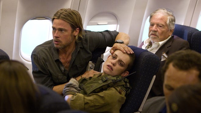 Brad Pitt and Daniella Kertesz star in the thriller 'World War Z.'