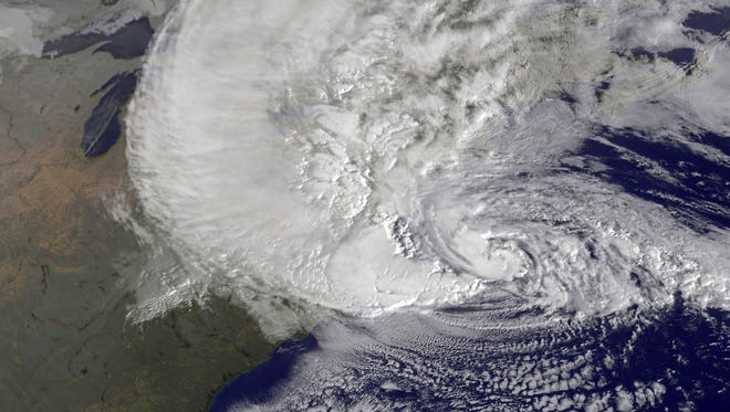 Hurricane Sandy, churning off the East Coast on Oct. 29, 2012. 