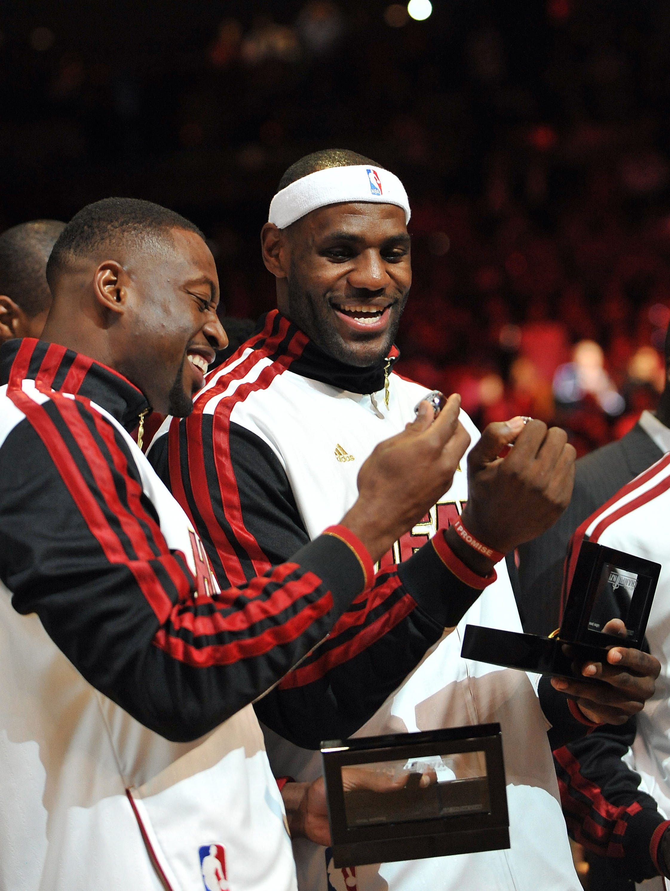 LeBron James, Heat receive rings, 219 