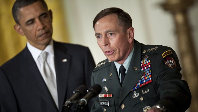 Former general David Petraeus submitted his resignation as director of the CIA on Nov. 9,  citing an extramarital affair.