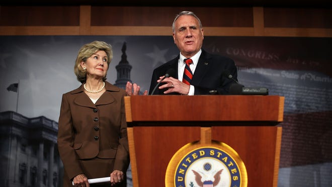 Sen. Jon Kyl, R-Ariz., and Sen. Kay Bailey Hutchison, R-Texas, unveil their bill dubbed the "Achieve Act." It allows illegal immigrants brought to the USA as children to remain and apply for citizenship over time.