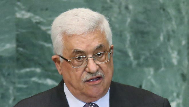 Mahmoud Abbas, President of the Palestinian Authority, addresses the United Nations General Assembly in September in New York City.