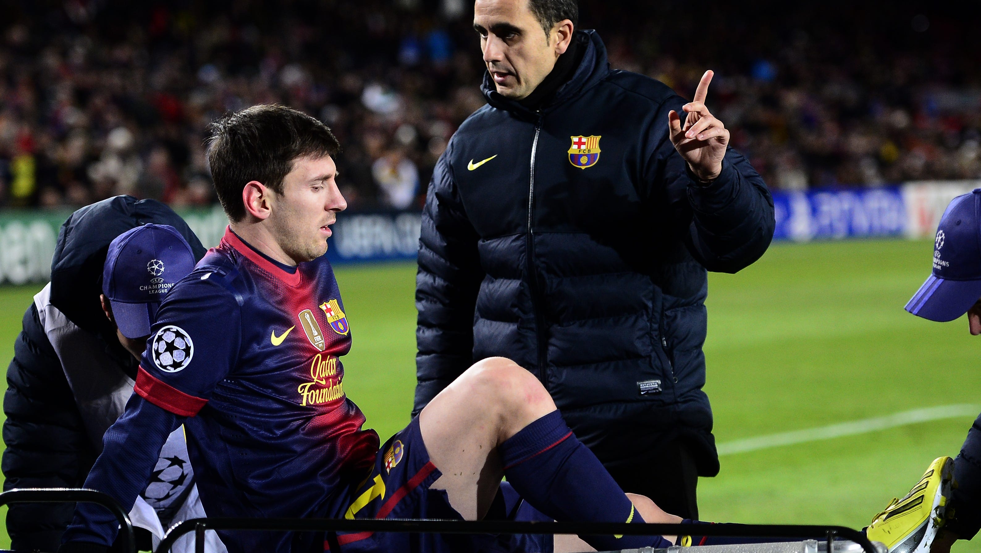 Lionel Messi Hurt As Benfica Barcelona Play To Draw