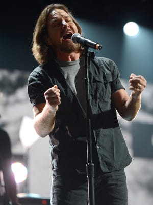 Pearl Jam's Vedder takes center stage for Pink Floyd's classic "Comfortably Numb."