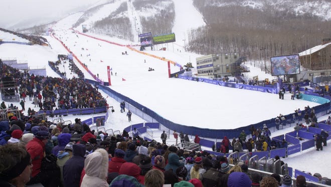 In a file photo from Feb. 14, 2002, Park City  Mountain Resort is the venue for men's parallel giant slalom qualifications.