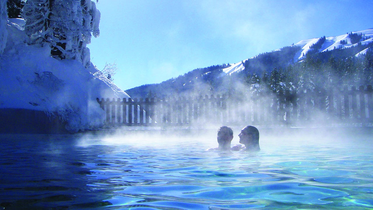 Rocky Mountain hot pools warm winter bathers
