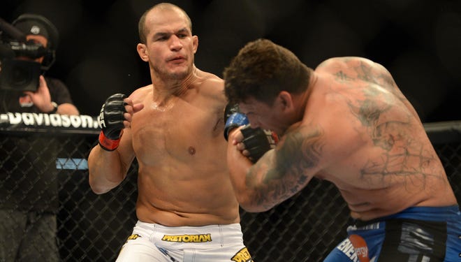 Junior Dos Santos, left, defeated Frank Mir at  UFC 146 at the MGM Grand Garden Arena in May.