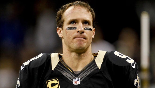 Drew Brees and the Saints saw a frustrating season end in a fitting in Sunday's loss to Carolina.