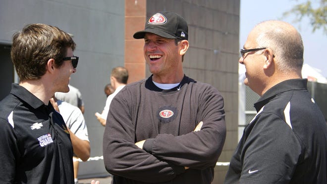 San Francisco 49ers coach Jim Harbaugh is a co-owner of Panther Racing
