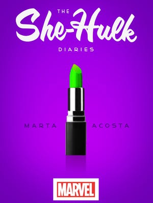 Marta Acosta's 'The She-Hulk Diaries,' featuring the Hulk's muscular green cousin, is one of the first books released in June from a new Hyperion/Marvel partnership.