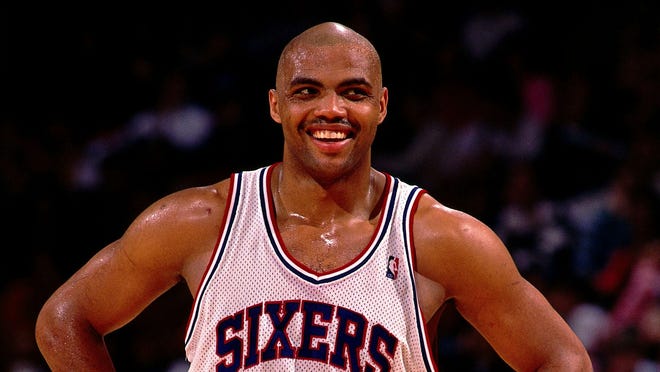 Charles Barkley played with the Philadelphia 76ers for eight seasons.