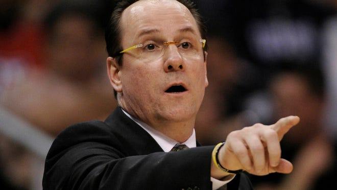 Wichita State coach Gregg Marshall gives direction during his team's NCAA West Region semifinal win over La Salle on Thursday night.