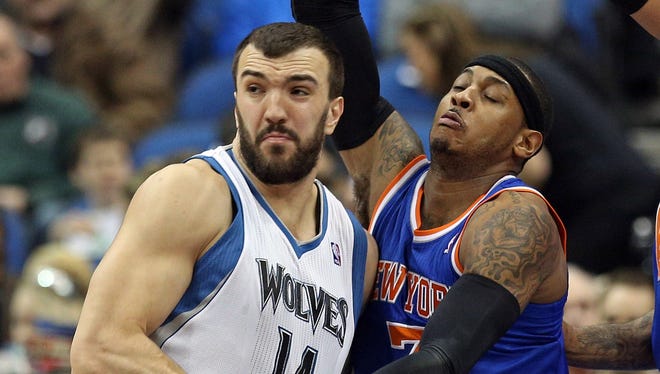 Anthony, Pekovic named NBA players of the week