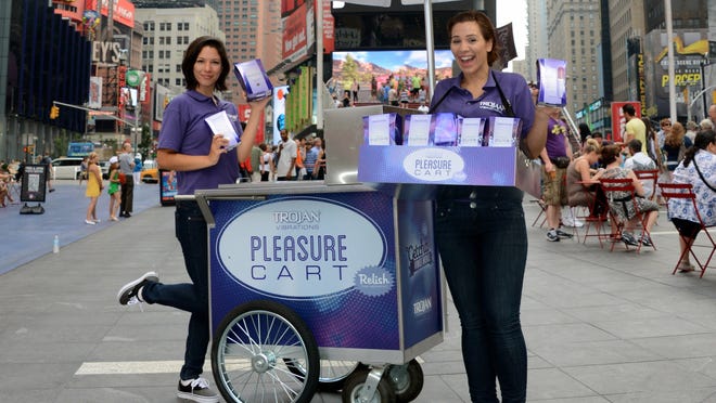 On Tax Day, Trojan will be handing out free Trojan vibrators (worth up to $39.99 each) at so-called pleasure carts set up in San Francisco and Los Angeles.