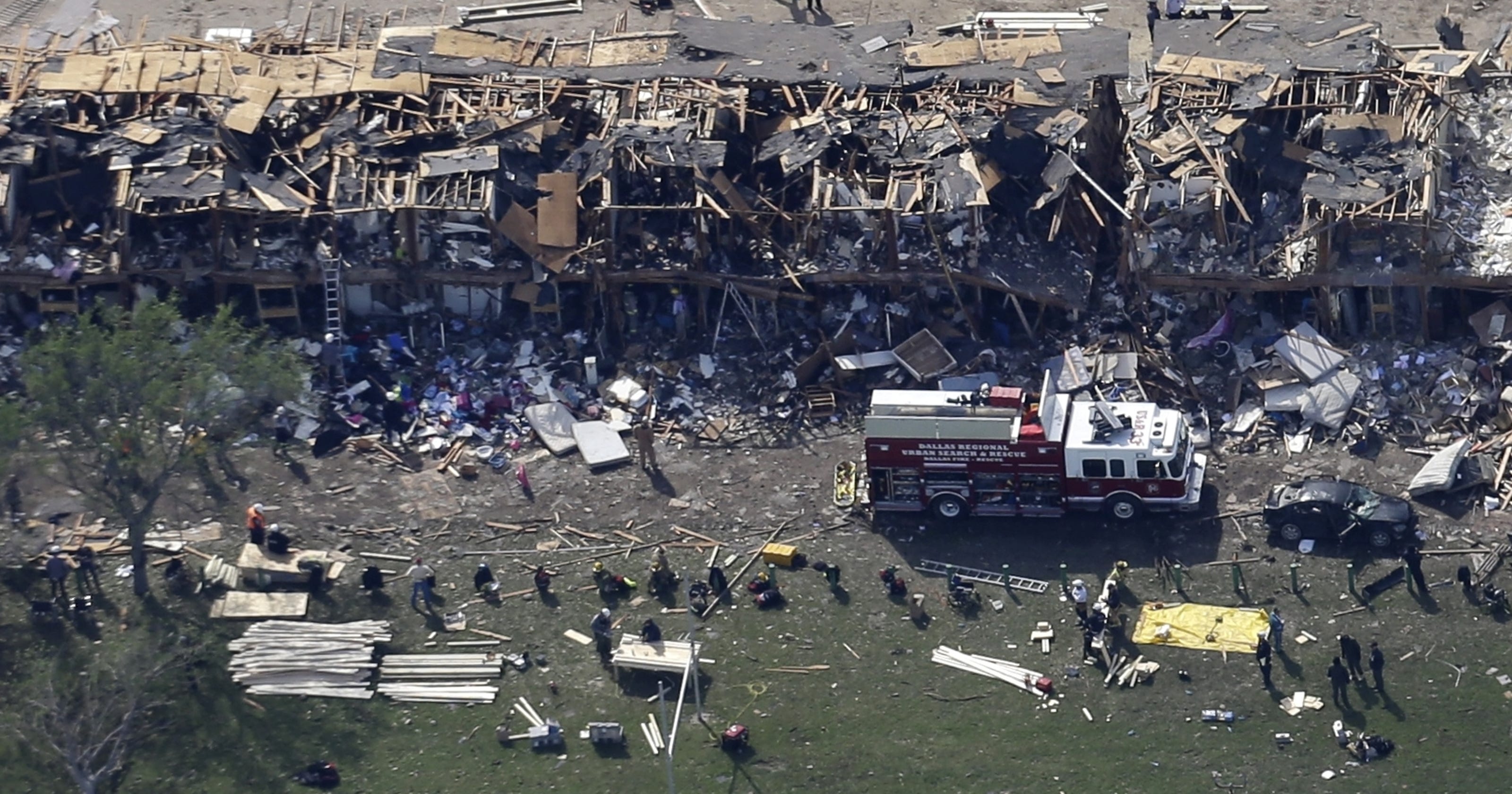 Aerial video shows Texas destruction after plant explosion