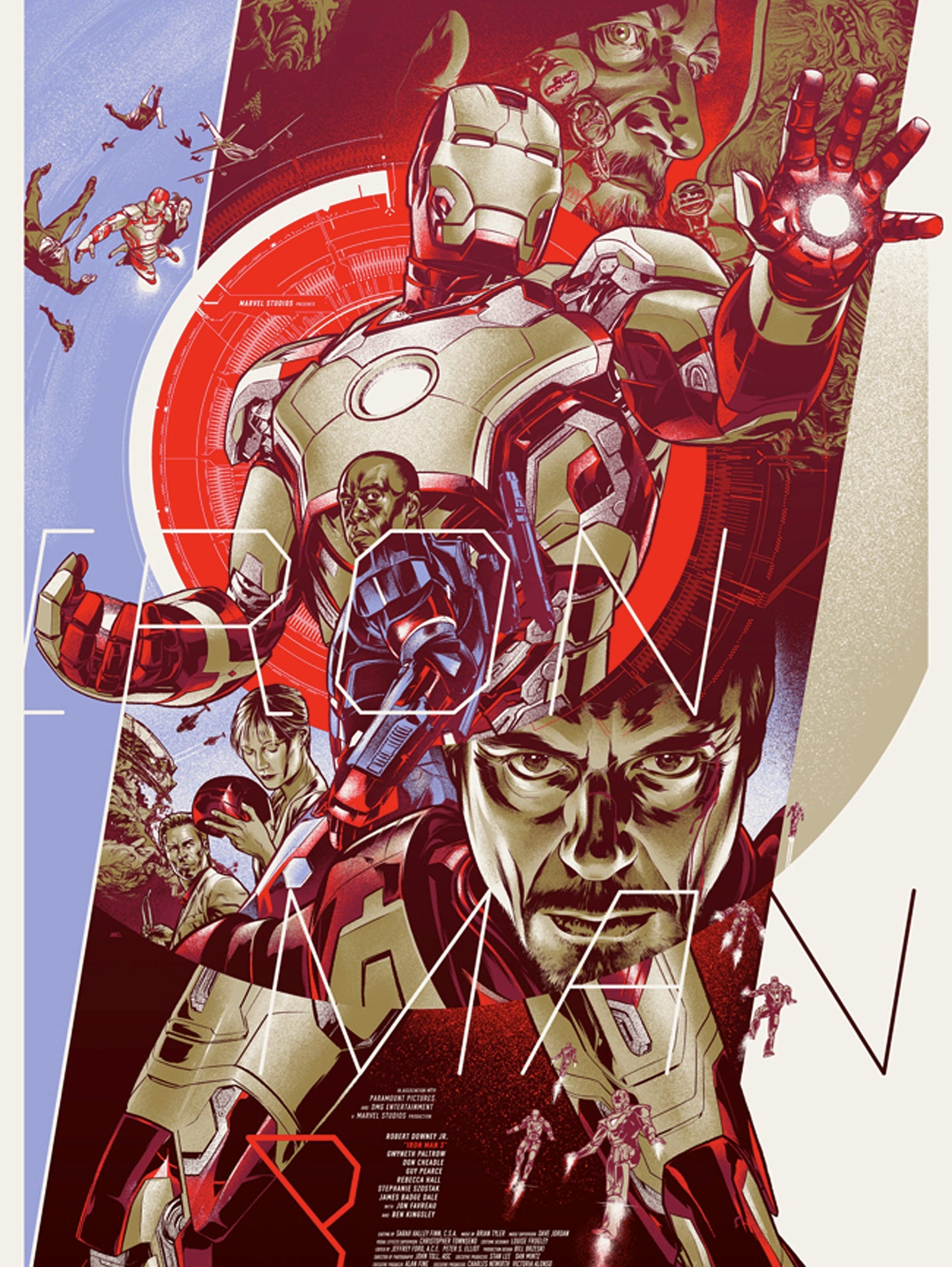 US Imported Movie Wall Poster Print Robert Downey Jr IRON MAN 3 30CM X 43CM Brand New 