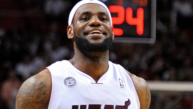 Miami Heat small forward LeBron James (6) was named NBA MVP for the fourth time.
