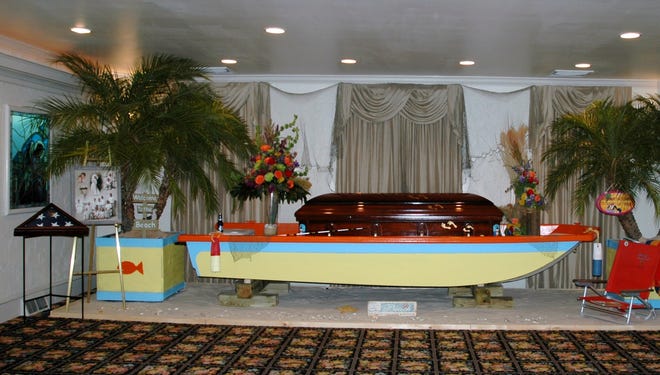 This beach-theme is an example of a new approach some funeral homes are taking in a move to "life celebrations" for the dearly departed.