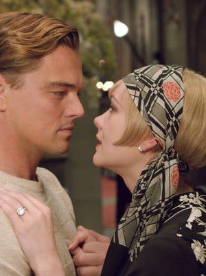 Carey Mulligan as Daisy Buchanan, right, and Leonardo DiCaprio as Jay Gatsby in Baz Luhrmann's big screen adaption of 'The Great Gatsby.'