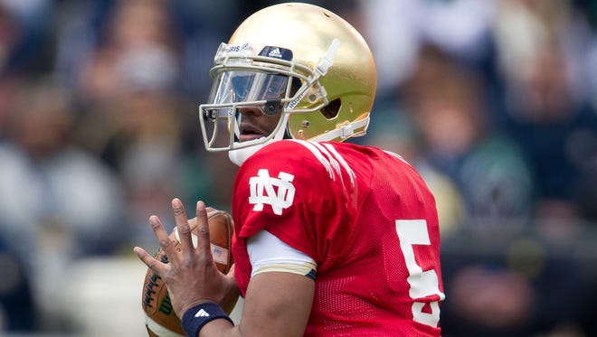 Notre Dame quarterback Everett Golson, who played in the spring game, is no longer enrolled in school.
