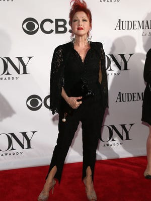 Cyndi Lauper poses at the Tonys.