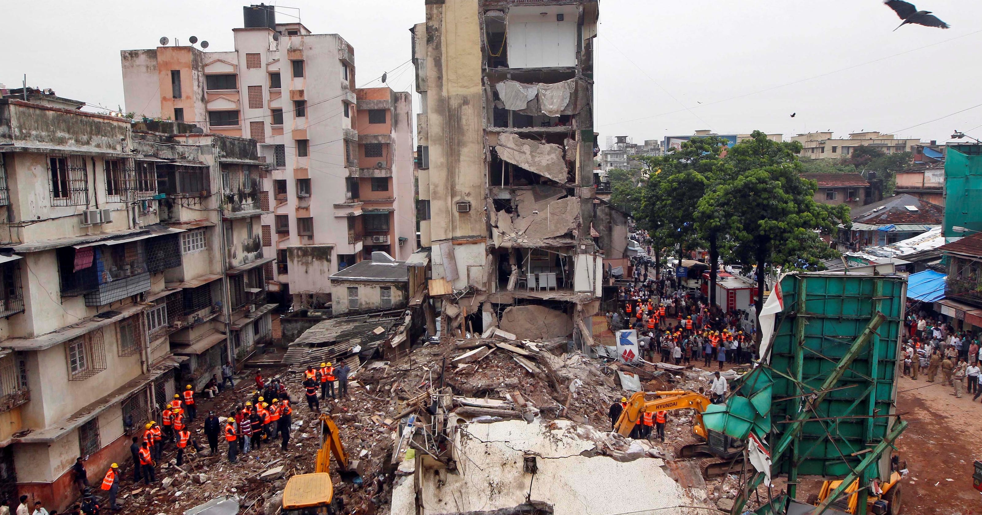 At least 5 dead in India building collapse; people trapped