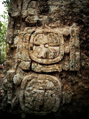 Undated handout picture released by the INAH of the Chactun (Red Stone or Big Stone) archaeological site located north of the Calakmul Biosphere reservation southeast of Campeche, Mexico.