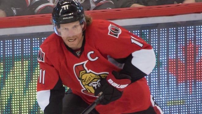 Ottawa Senators right wing Daniel Alfredsson had been the NHL's longest-serving active captain.
