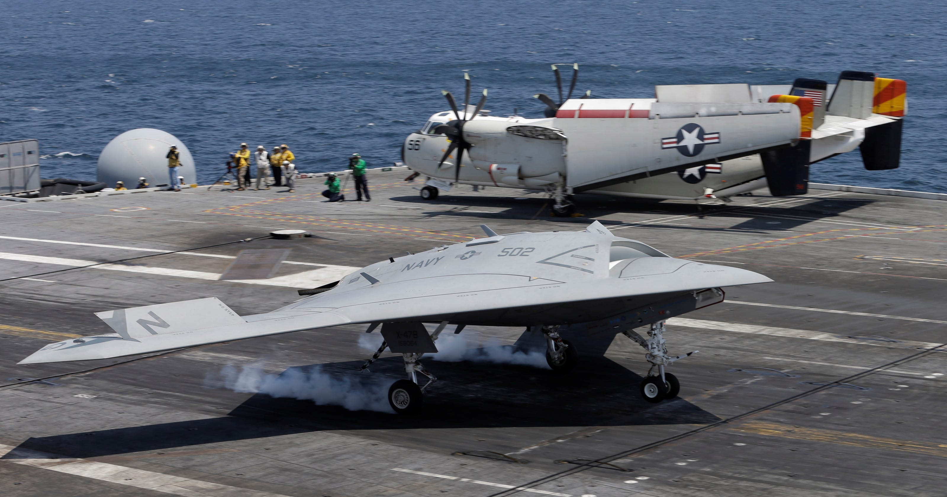 Big Drone Makes History By Landing On Carrier 