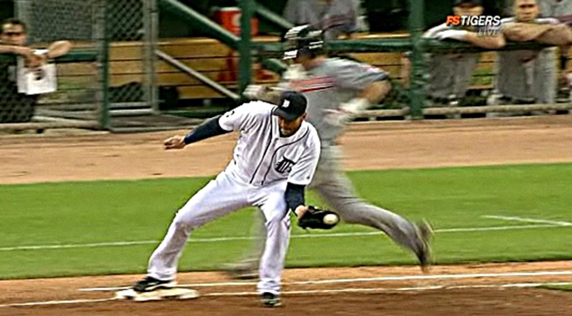 Near-perfect game: Armando Galarraga, Detroit vs. Cleveland Indians, June 2, 2010. Galarraga lost his bid for a perfect game with two outs in the ninth inning on a disputed call at first base by umpire Jim Joyce.