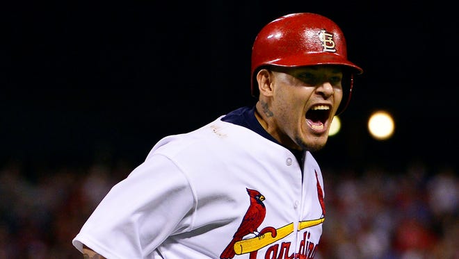 Yadier Molina was third in the National League with a .330 batting average before landing on the DL.