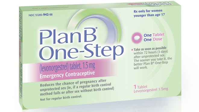 This image shows the packaging for the Plan B One-Step (levonorgestrel) tablet, one of the brands known as the "morning-after pill."