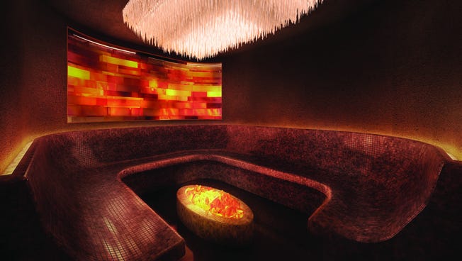 An artist's drawing of the salt room planned for the spa on Norwegian Cruise Line's next ship, the Norwegian Breakaway.