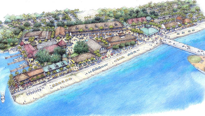 A rendering of what the Banana Coast port will eventually look like.