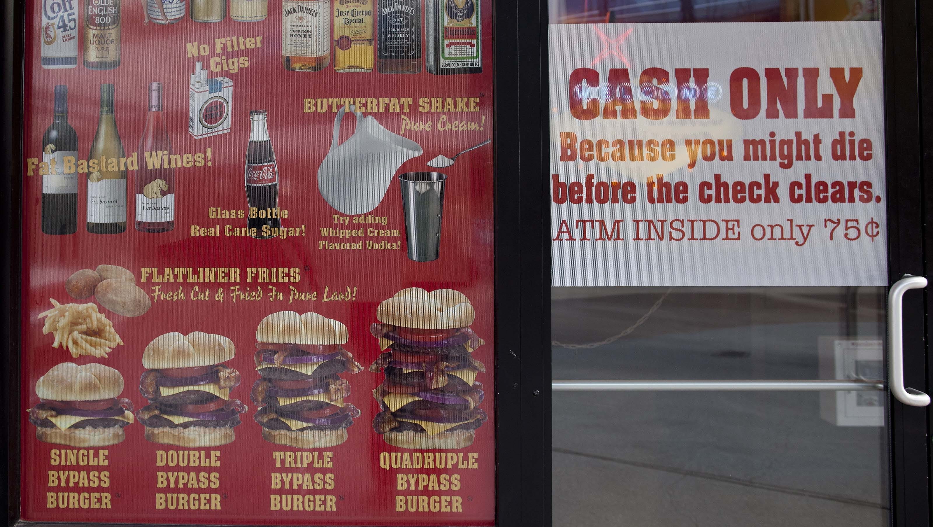 Heart Attack Grill Nutrition Chart