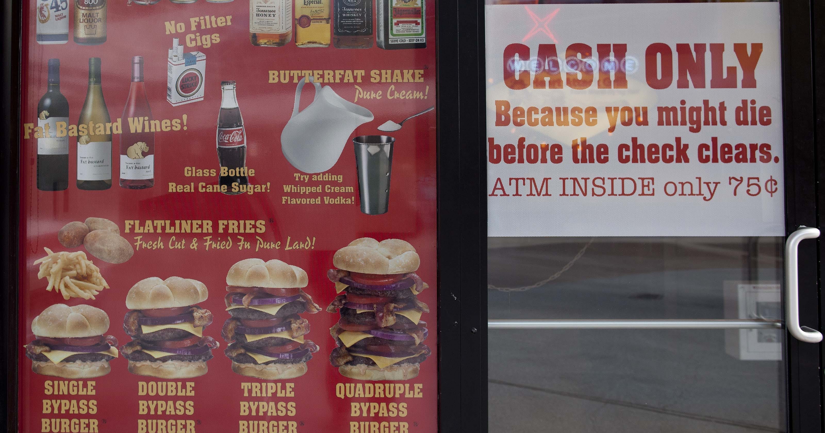 Customer dies of heart attack at the Heart Attack Grill in Customer dies of heart attack at the Heart Attack Grill in